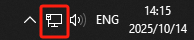 Display the Network icon.