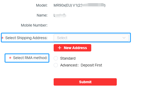 The replacement list shows the status of the replacements and the actions that need to be taken.