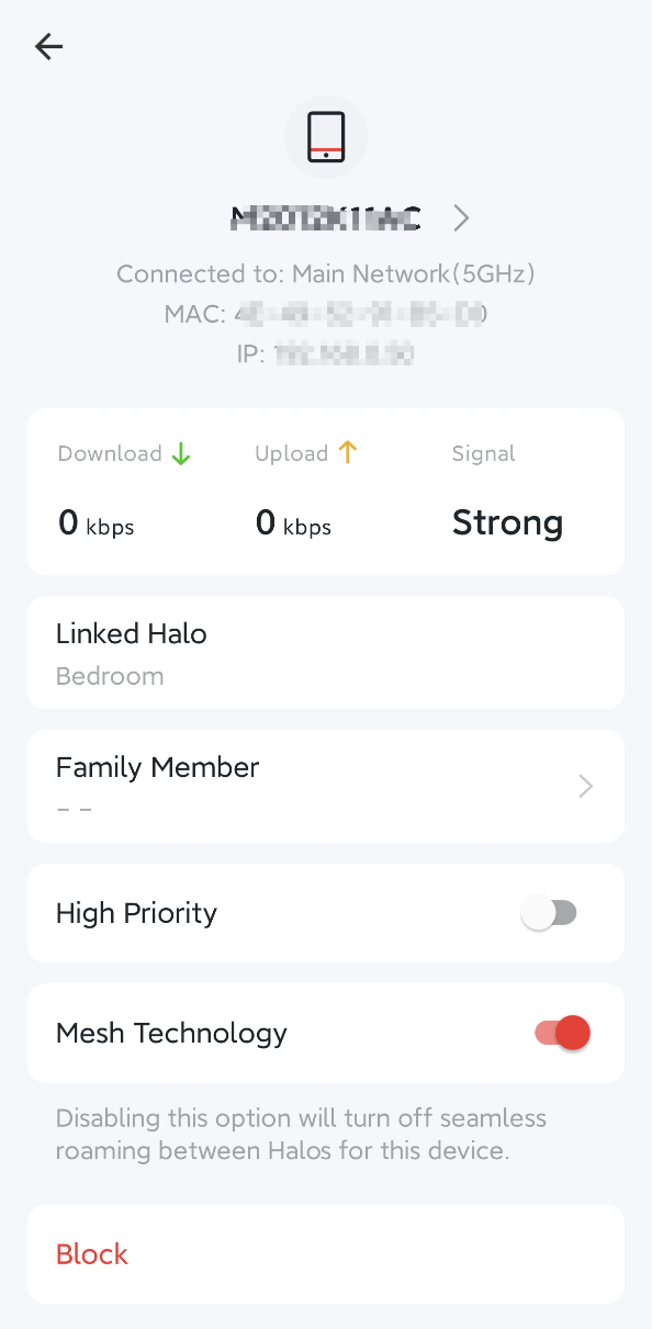 Tap the specific client to check the client details.