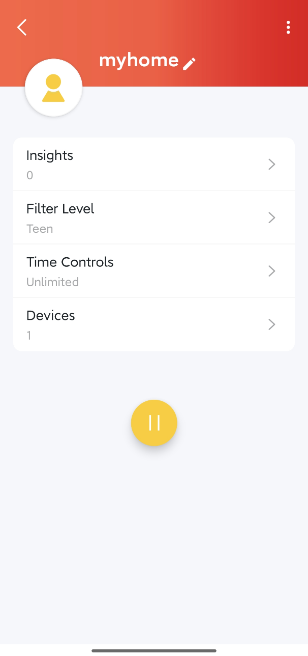 Display the settings in a Parental Controls profile.