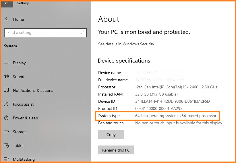 Check your Windows System Type.