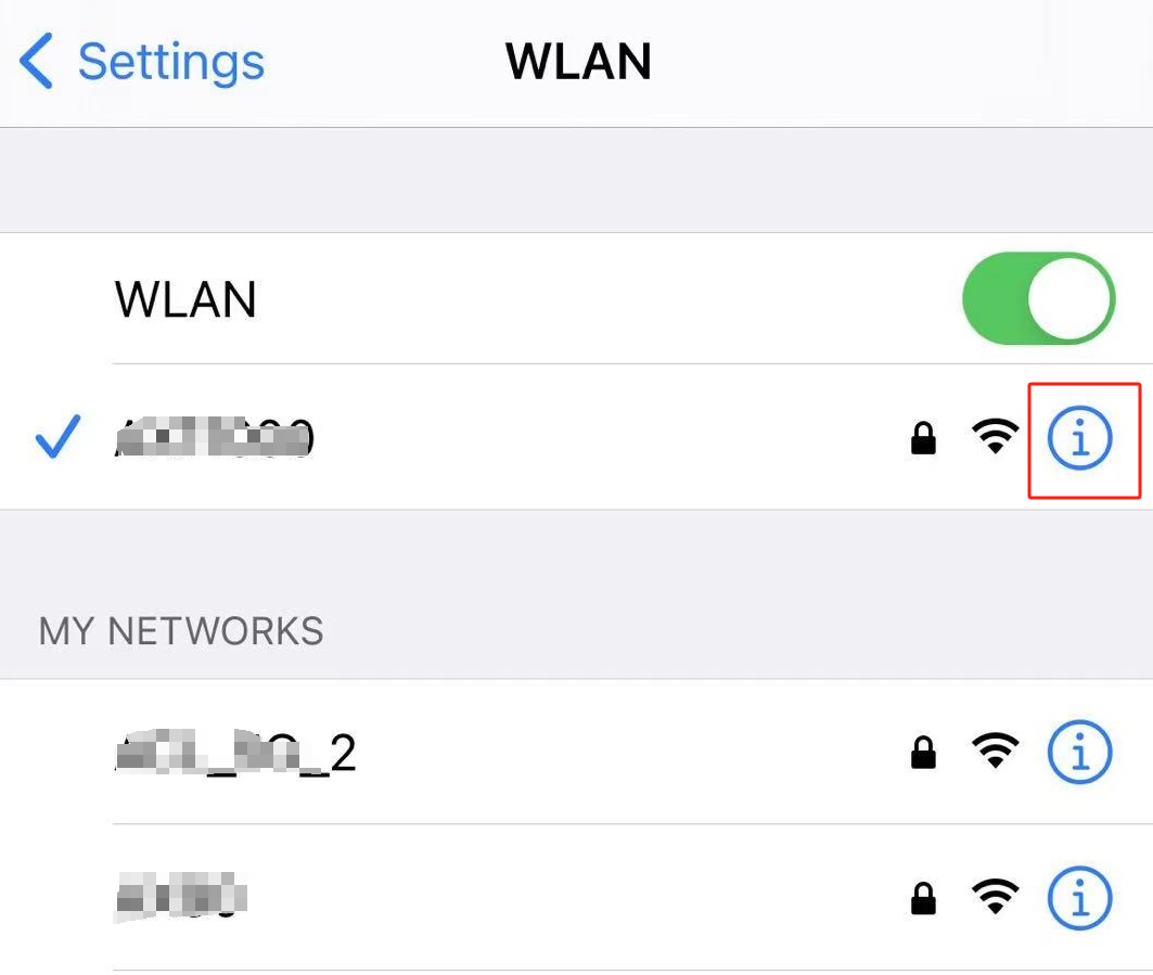 Locate the i icon.