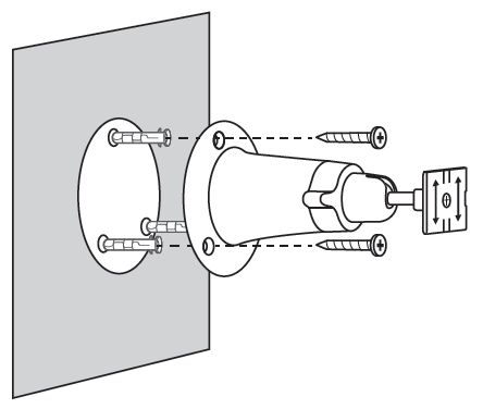 Illustration of mounting the solar panel bracket.