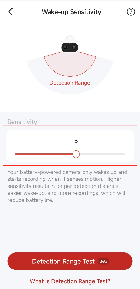 Modify the Wake-up Sensitivity.
