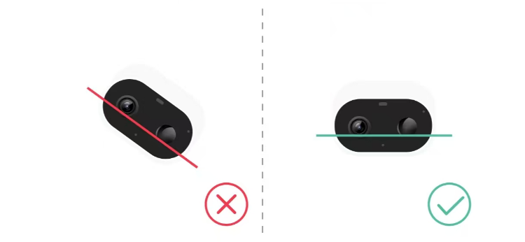 Illustration of the motion sensor lens position.
