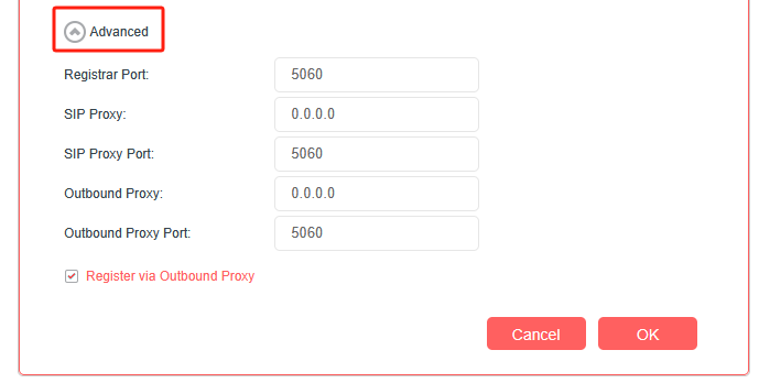 Configure the Advanced options.