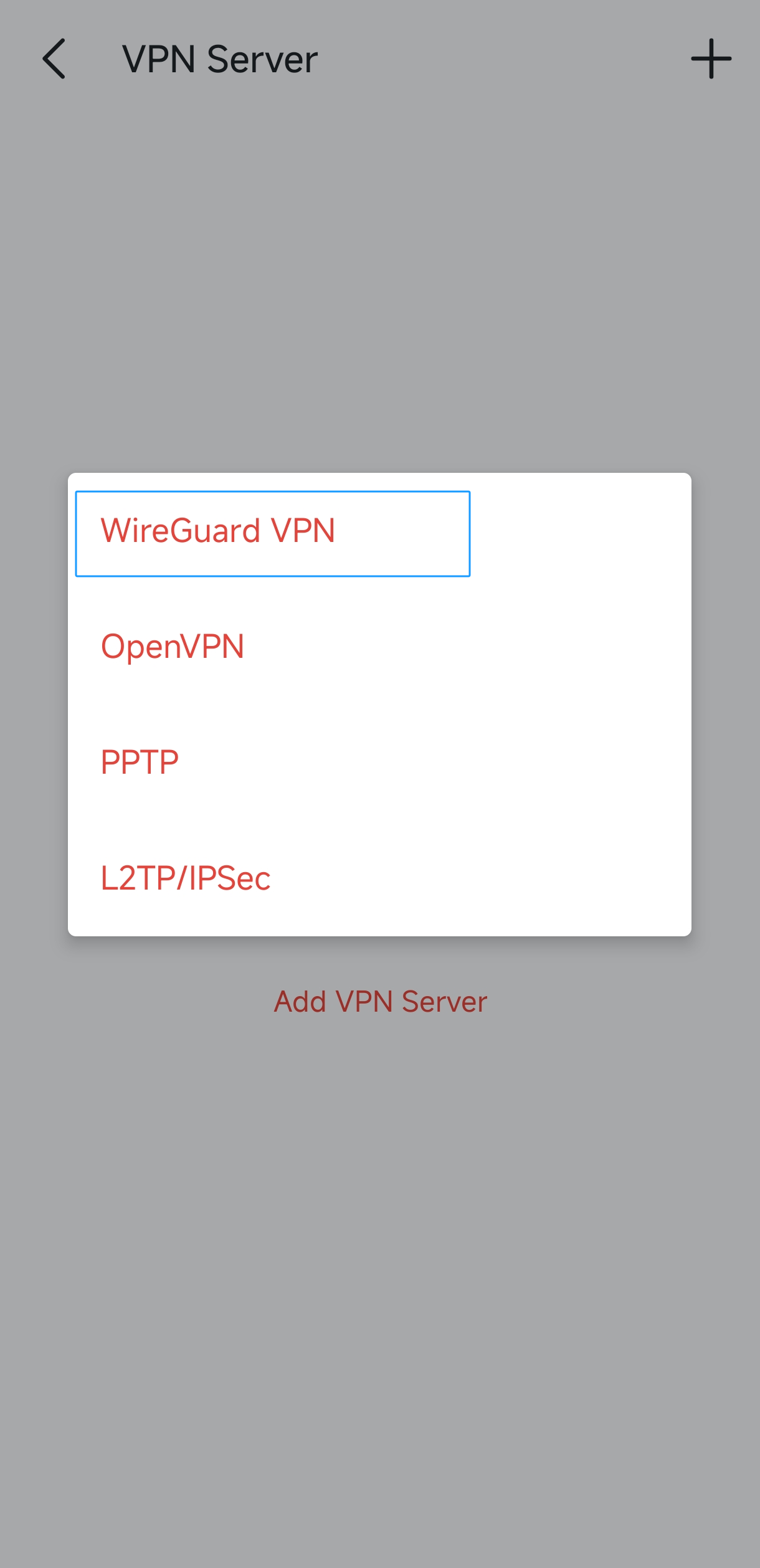 Display the supported VPN type on Halo.