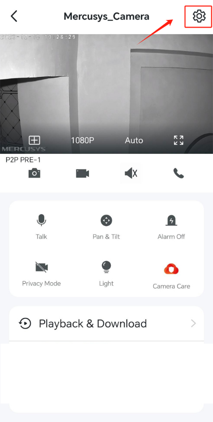 Locate the Device Settings button on the upper right corner.