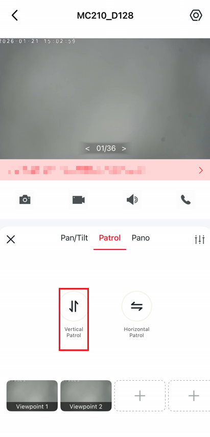 The Vertical Patrol or Horizontal Patrol options. 