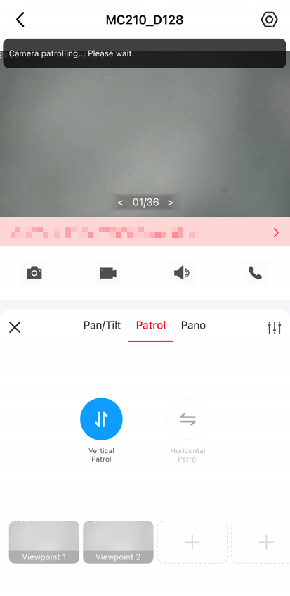 The camera is patrolling.