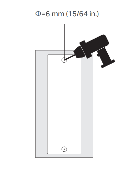 The installation of the mounting template.