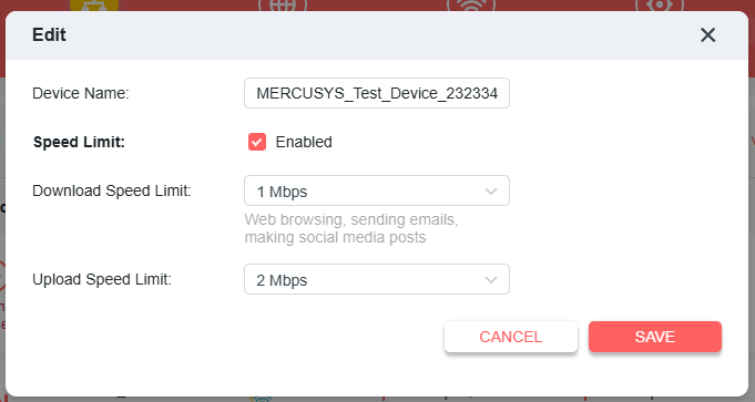 Set the Download and Upload Speed Limit accordingly.