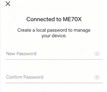 Creating a local password for the extender.
