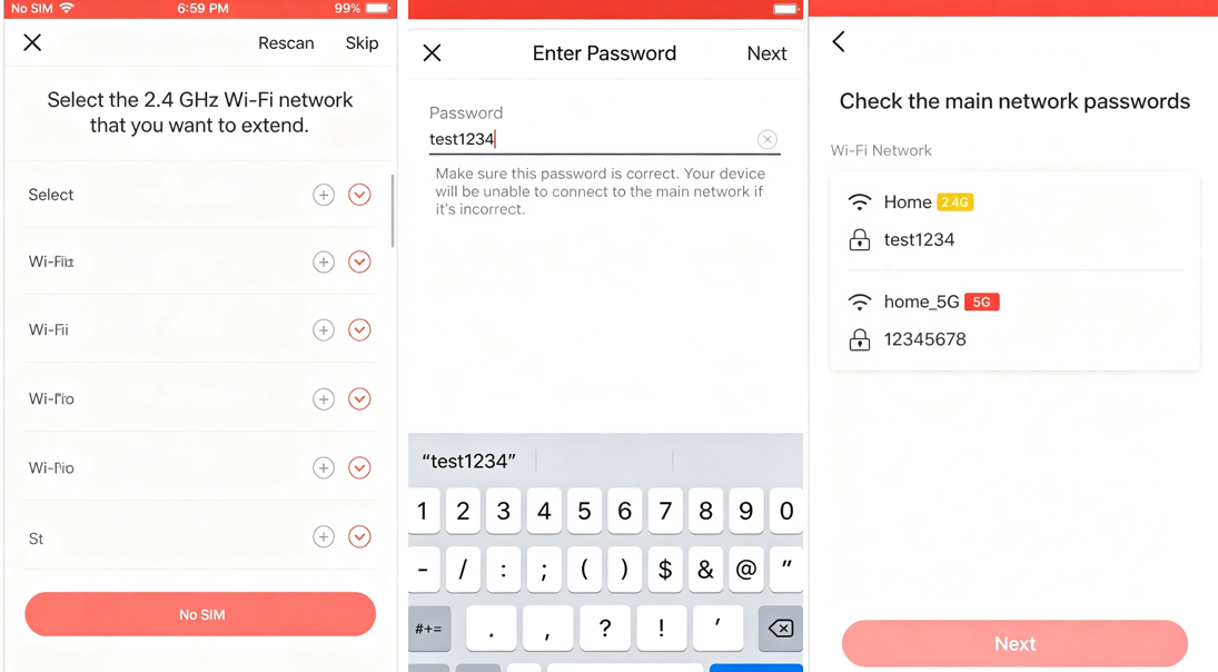 Connecting to the home Wi-Fi network.