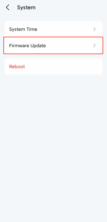 Display the Firmware Update button in the System settings.