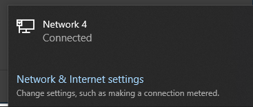 Display the Network & Internet settings.
