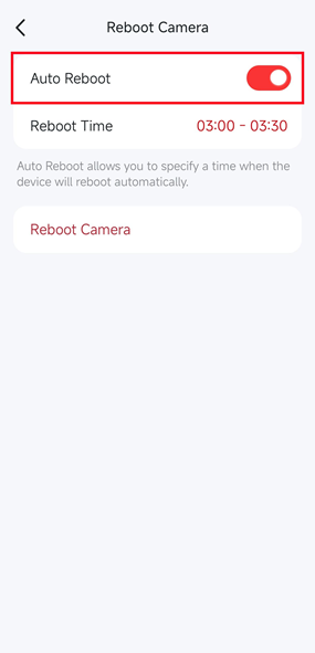 “Auto Reboot” option in the app.